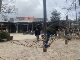 Max at the playground in front of the Savanne Restaurant at the Antwerp Zoo