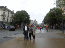 Miaomiao and her parents with the west side of the Keyserlei street