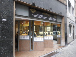 Front of the Nataly diamond shop at the Vestingstraat street