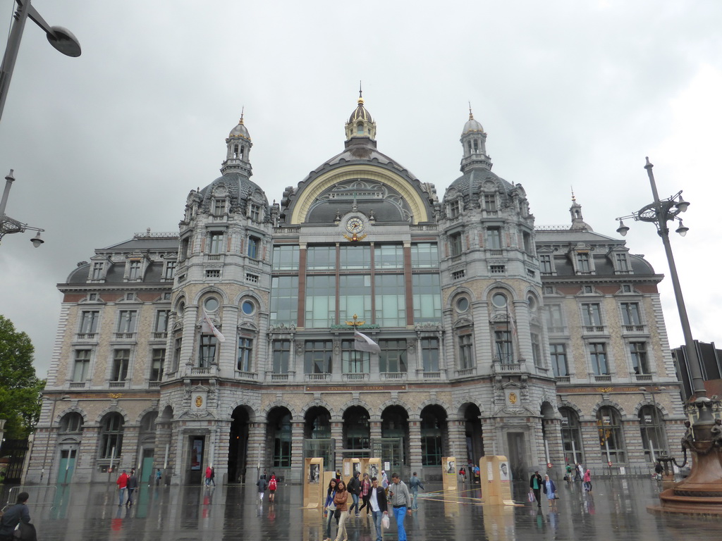 North side of the Antwerp Central Railway Station at the Koningin Astridplein square