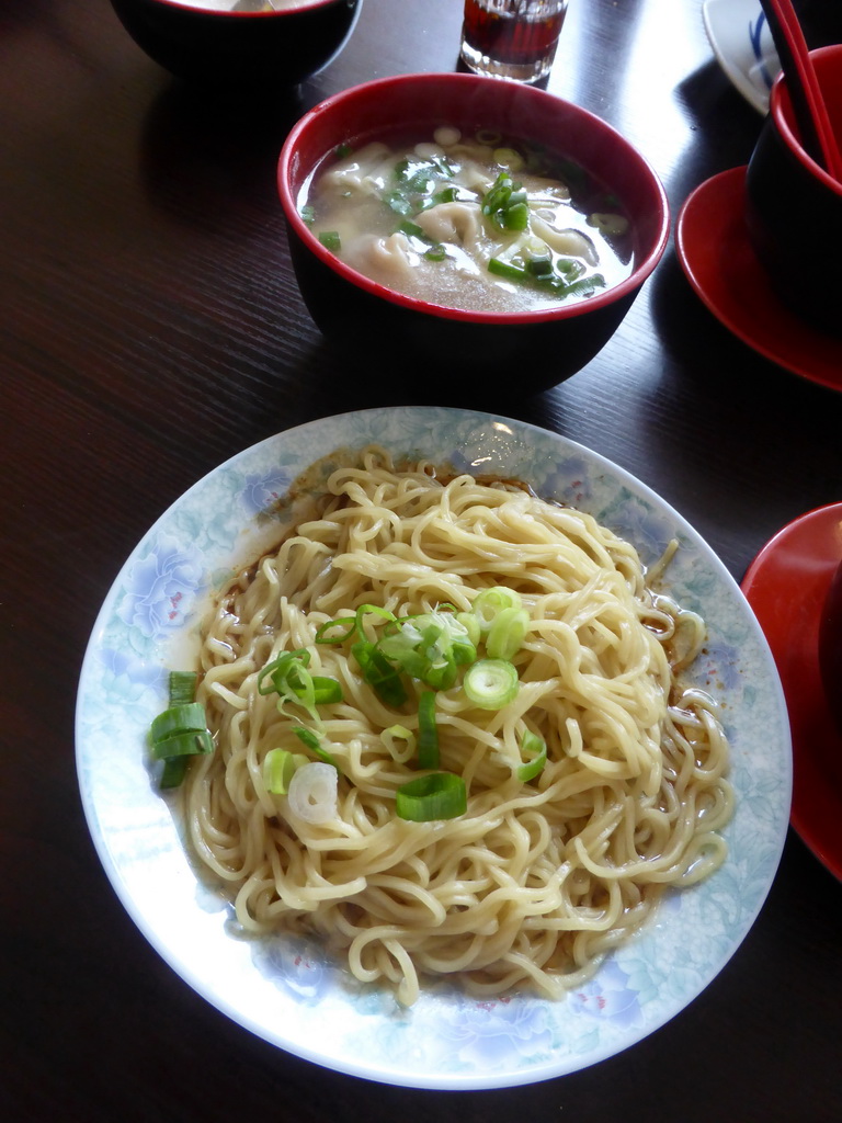 Noodles and soup at Noodle Bar Bai Wei at the Van Wesenbekestraat street