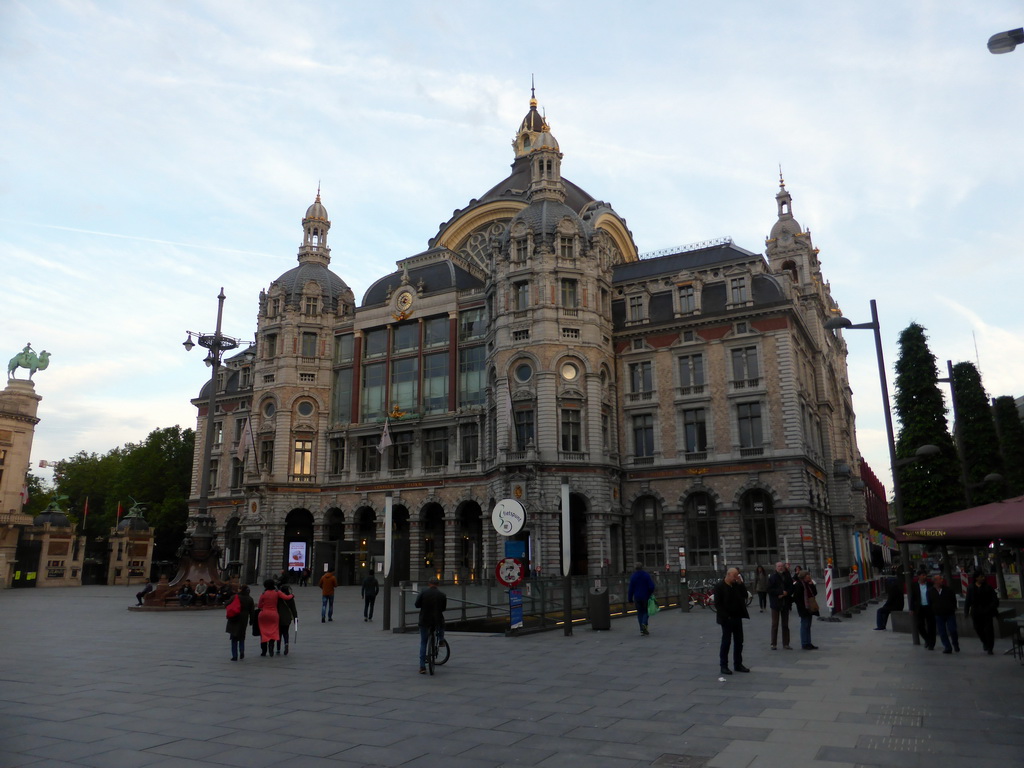 North side of the Antwerp Central Railway Station at the Koningin Astridplein square