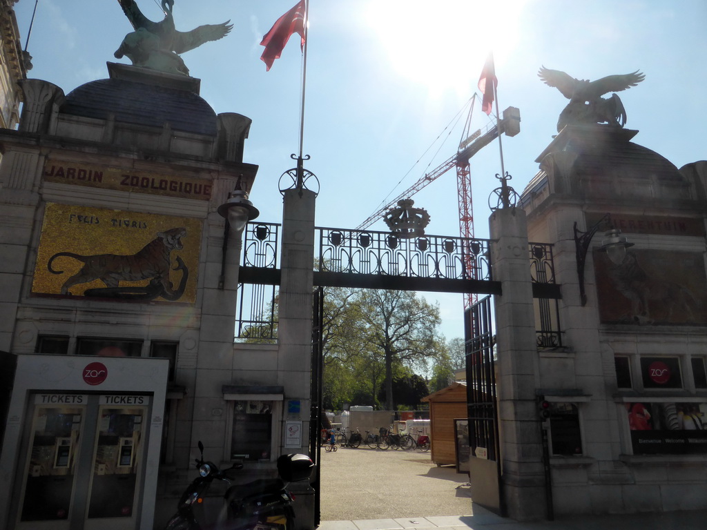 Entrance to the Antwerp Zoo at the Koningin Astridplein square