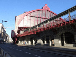 The Pelikaanstraat street and the south side of the Antwerpen-Centraal railway station