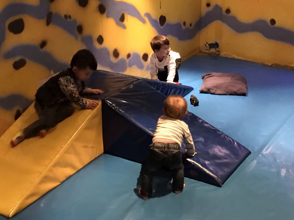 Max at a playground at the Aqualabo at the Aquatopia aquarium