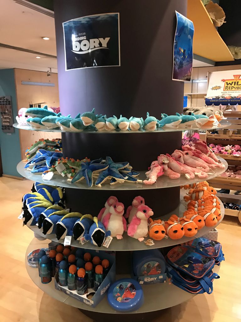 Souvenirs in the shop of the Aquatopia aquarium