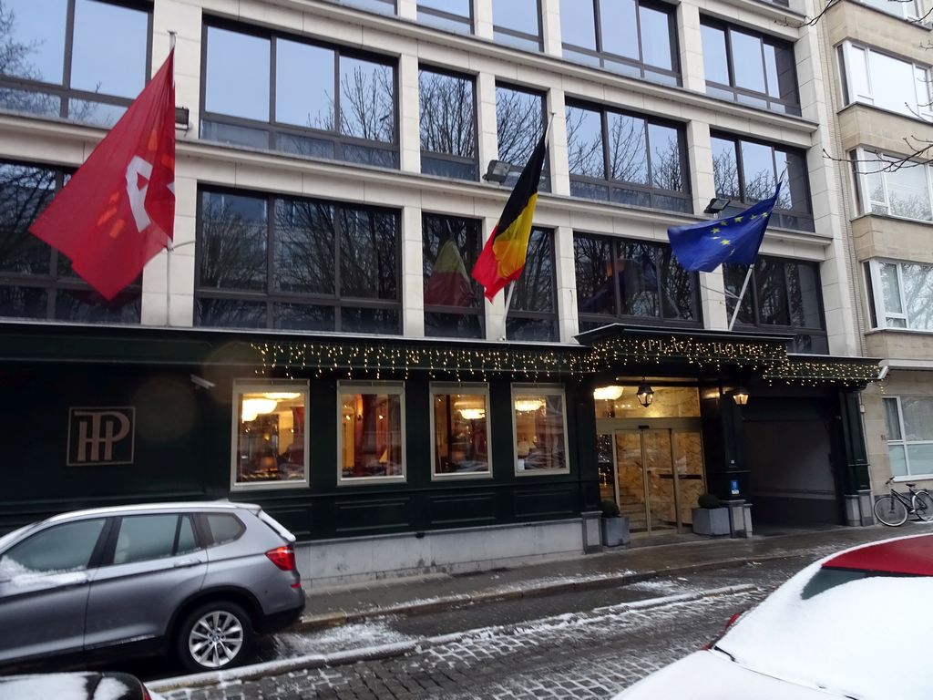 Front of the Plaza Hotel Antwerp at the Charlottalei street