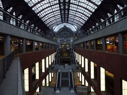 Shops and staircases at the south side of the Antwerpen-Centraal railway station