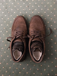 Tim`s and Max`s shoes in our room at the Plaza Hotel Antwerp