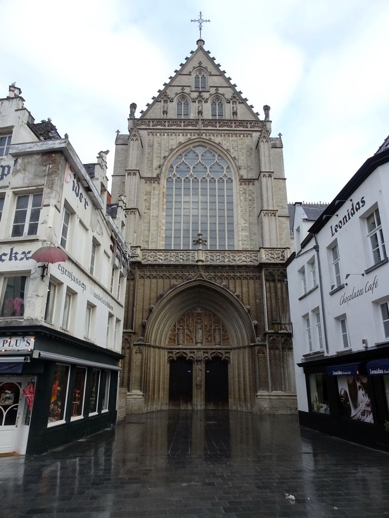 The south side of the Cathedral of Our Lady at the Groenplaats square