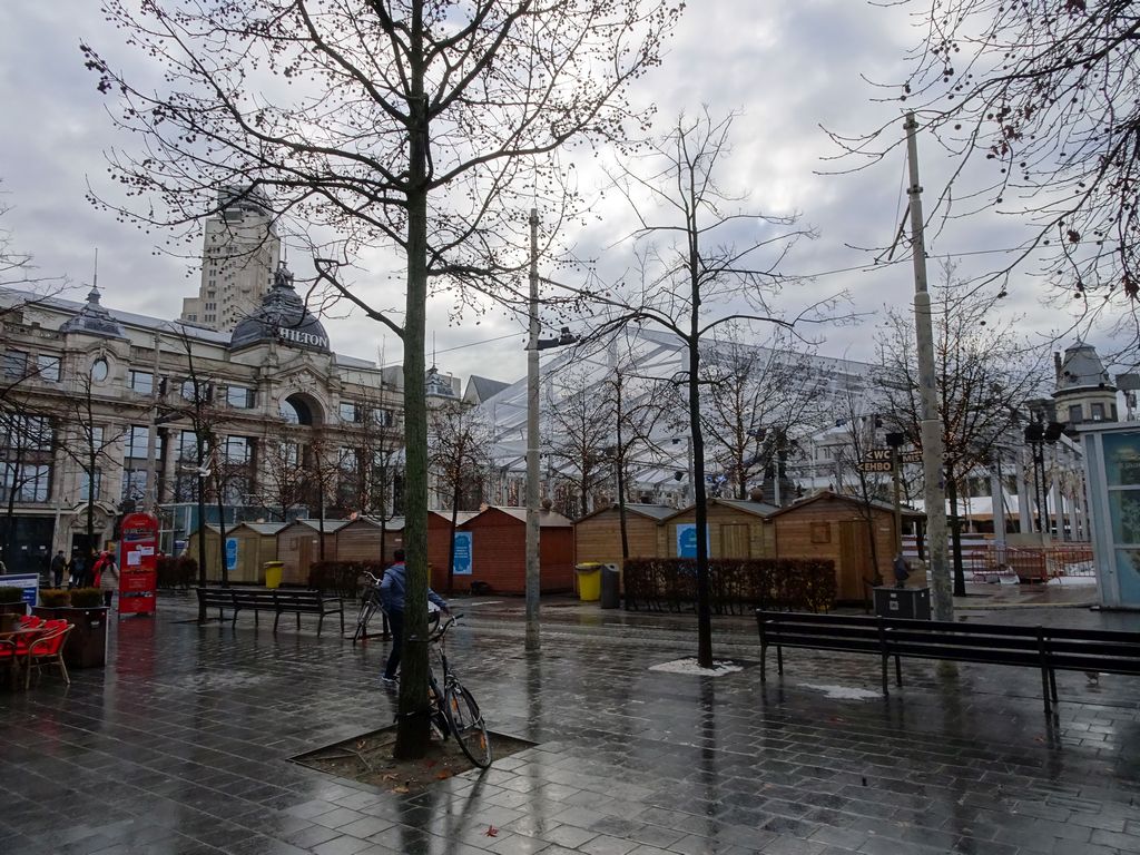 The Groenplaats square with the front of the Hilton Antwerp Old Town Hotel