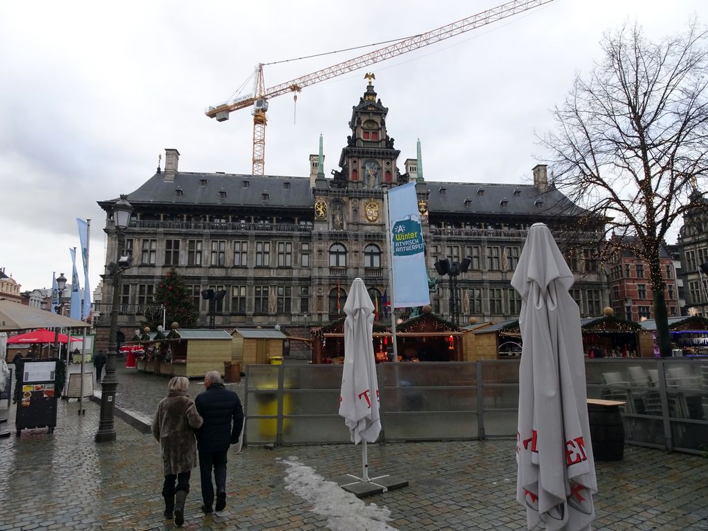 The Grote Markt square with the front of the Antwerp City Hall