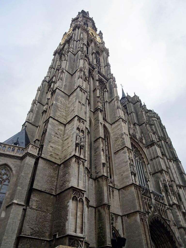 Facade of the Cathedral of Our Lady, viewed from the Handschoenmarkt square