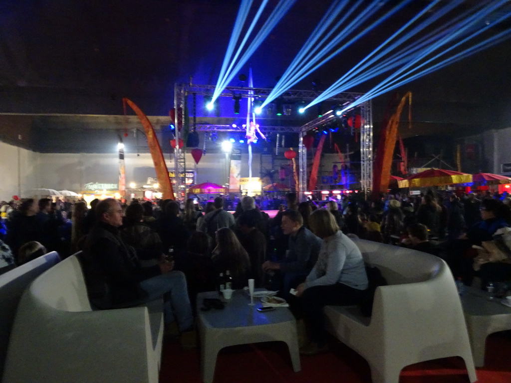 Interior of the Waagnatie Expo & Events building during the `Azië in Antwerpen` food festival