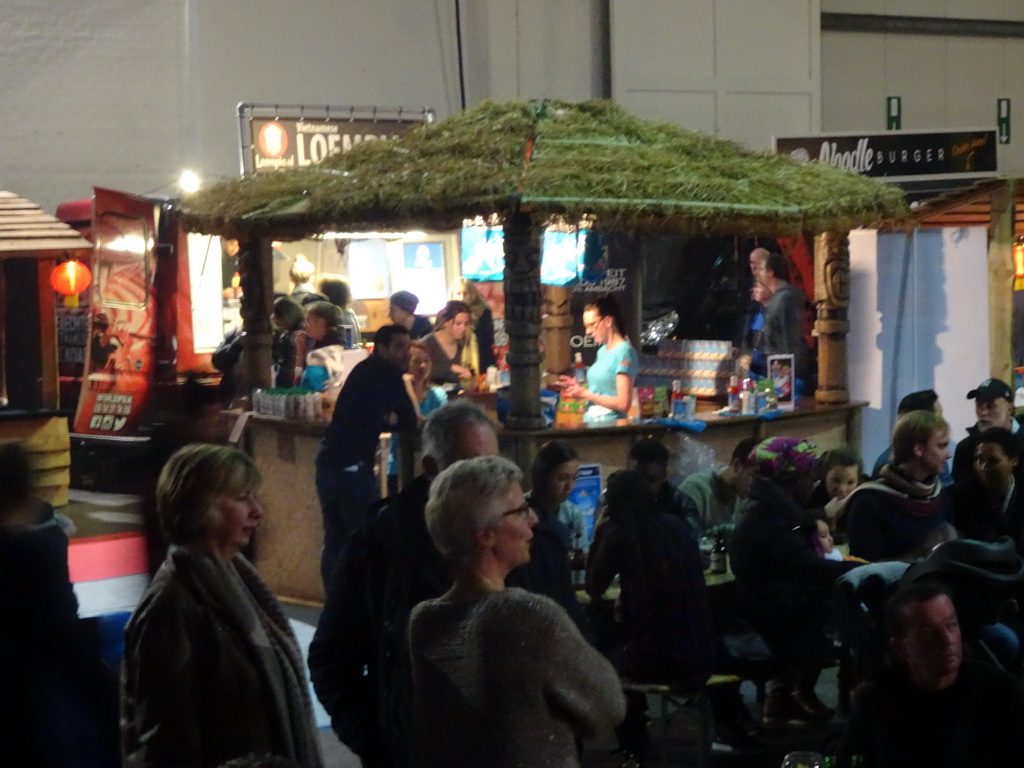 Food stand at the `Azië in Antwerpen` food festival at the Waagnatie Expo & Events building