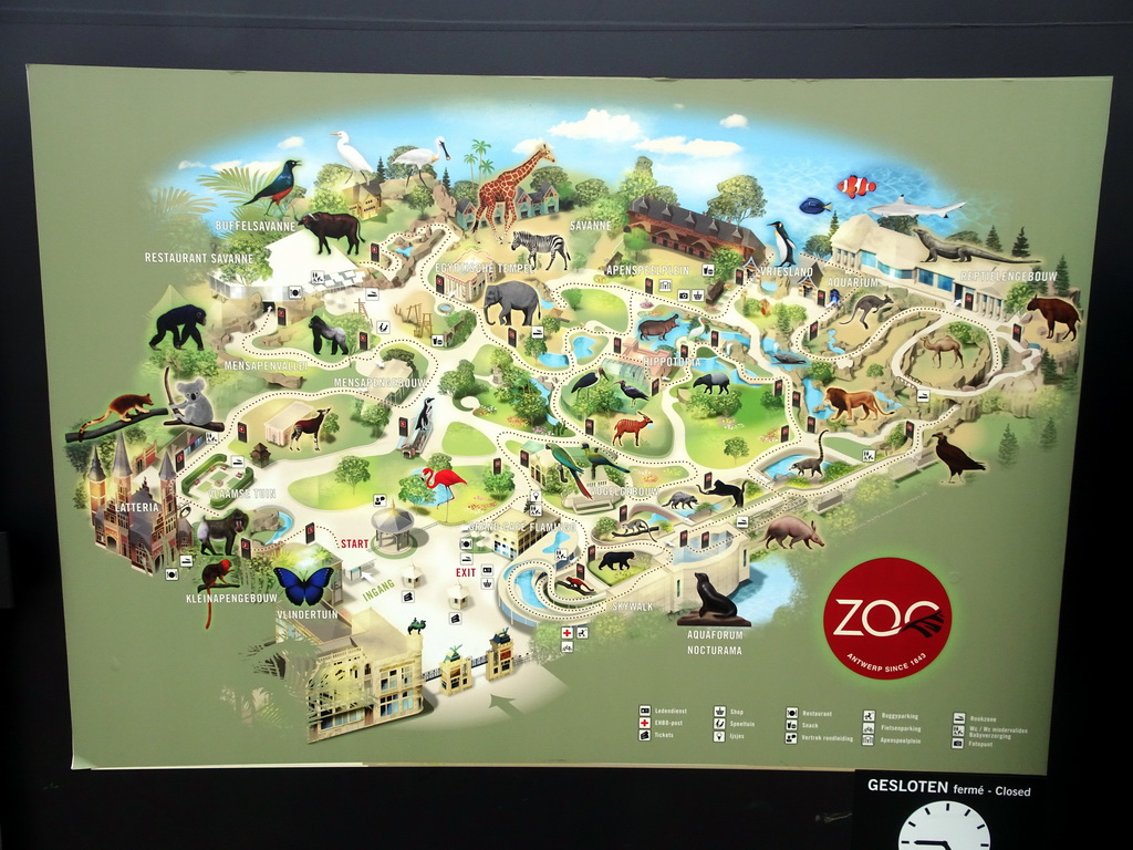 Map of the Antwerp Zoo