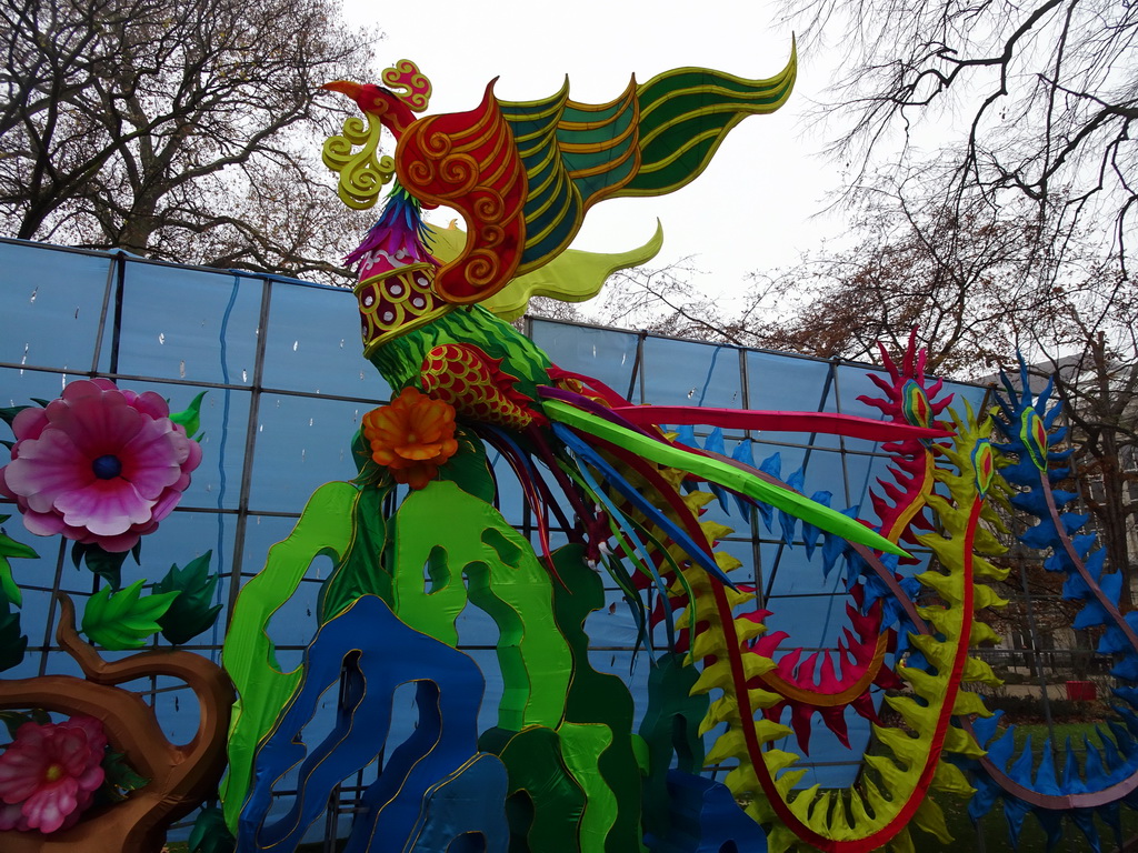 China Light Phoenix statue at the Antwerp Zoo