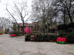 Playground in front of the Egyptian Temple at the Antwerp Zoo