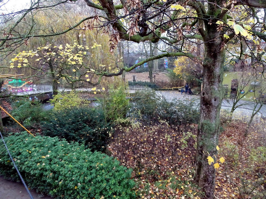 View from the suspension bridge at the Hippotopia building at the Antwerp Zoo