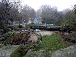 China Light statues, viewed from the bridge over the Lion enclosure