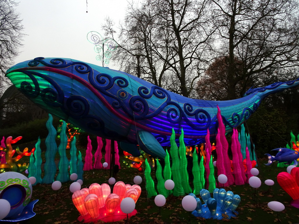 China Light Whale statue at the Antwerp Zoo