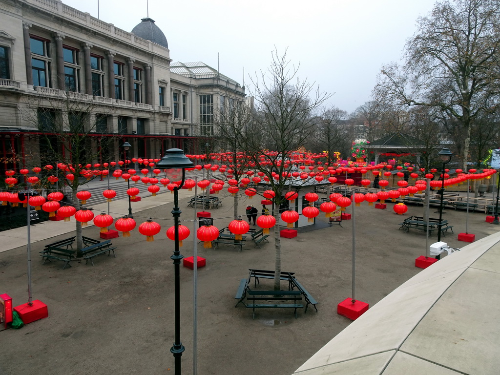 China Light chinese lanterns at the Antwerp Zoo, viewed from the high walkway