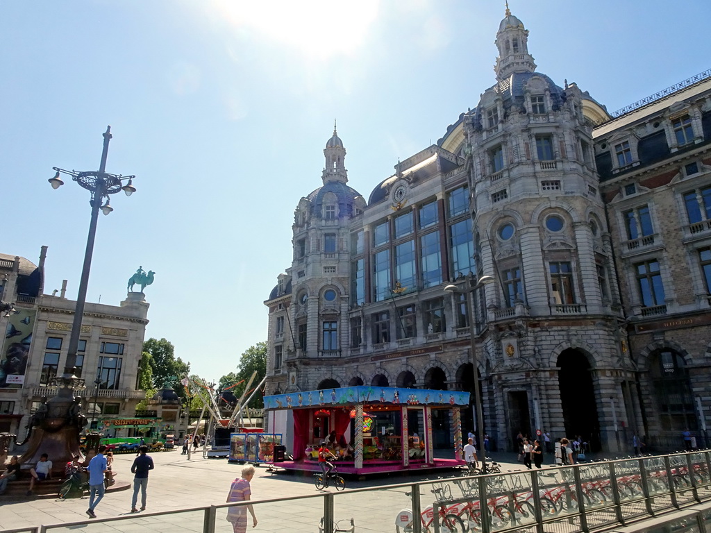 North side of the Antwerp Central Railway Station at the Koningin Astridplein square