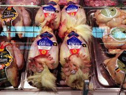 Chicken meat at the Delhaize supermarket at the Van Wesenbekestraat street