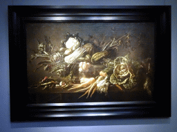 Painting `Still life of vegetables` by Adriaen van Utrecht at the Ground Floor of the Rubens House