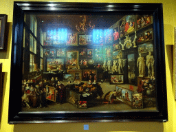 Painting `The Gallery of Cornelis van der Geest` by Willem van Haecht at the Ground Floor of the Rubens House