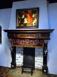 Hearth and a painting at the First Floor of the Rubens House