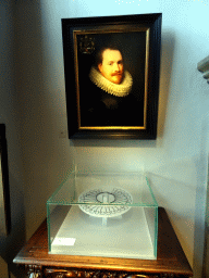 Portrait of a member of the Ivry family by Frans Pourbus II and a `Portefraes` at the First Floor of the Rubens House