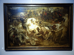 Painting `Henry IV at the Battle of Ivry` by Peter Paul Rubens at the Artist`s Studio at the Ground Floor of the Rubens House