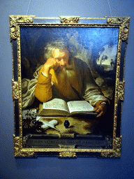 Painting `Saint Andrew the Apostle` by Artus Wolffort at the Artist`s Studio at the Ground Floor of the Rubens House
