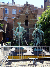 Statues of Mercury and Minerva at the garden of the Rubens House