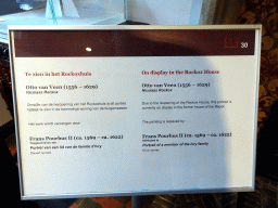 Explanation on the painting `Nicolaas Rockox` by Otto van Veen and the portrait of a member of the Ivry family by Frans Pourbus II at the First Floor of the Rubens House