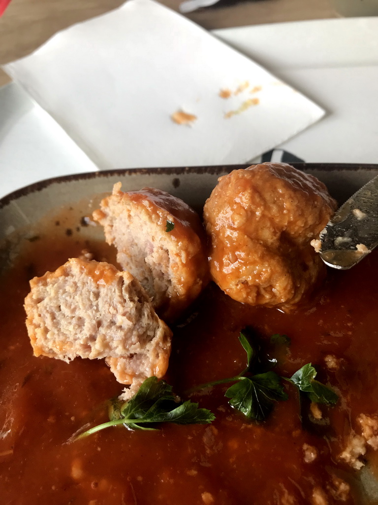 Meatballs at the Savanne Restaurant at the Antwerp Zoo