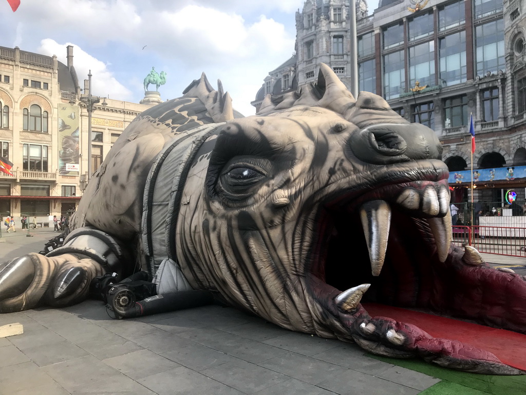 Giant Beast attraction at a funfair at the Koningin Astridplein square