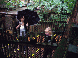 Miaomiao and a Goeldi`s Monkey in the Apenheul zoo