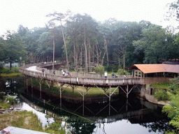 The Amazonia walkway in the Apenheul zoo, from the top of the Bonobo house