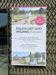 Sign at the entrance to Het Loo Palace