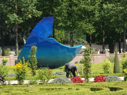 Sculpture `Nitrous Oxide` at the east center of the Palace Garden of Het Loo Palace