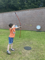 Max shooting an arrow at the northeast side of the Palace Garden of Het Loo Palace, during the Princes and Princesses Day