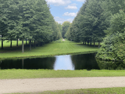 Trees, grassland and pond at the far north side of the Palace Garden of Het Loo Palace