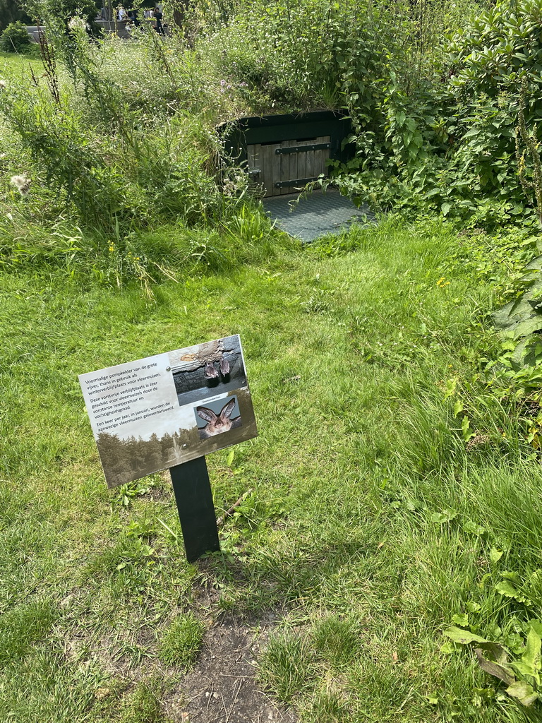 Bat cave at the Stadspark Berg & Bos, with explanation