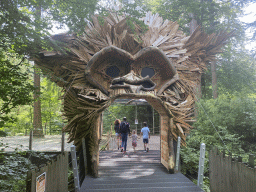 Entrance to the Black-capped Squirrel Monkey enclosure at the Apenheul zoo