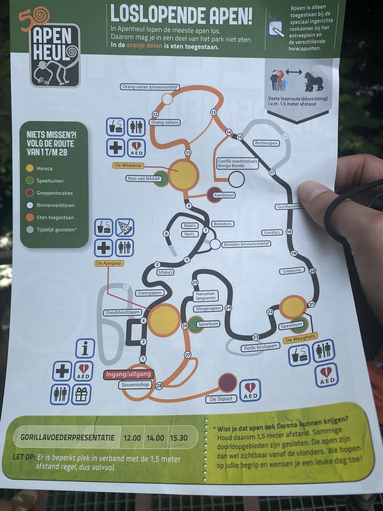 Map of the Apenheul zoo