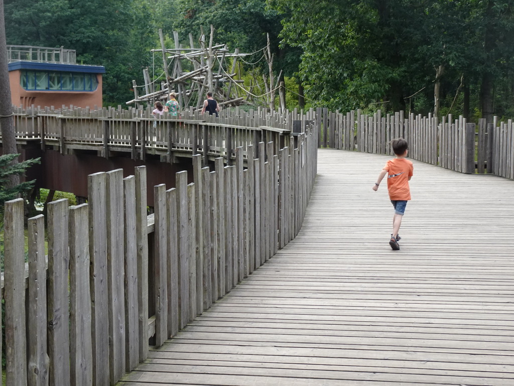 Max on a walkway at the Apenheul zoo