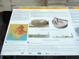 Information on the Ancient Heritage Plan in Arles, at the southwest side of the Arles Amphitheatre