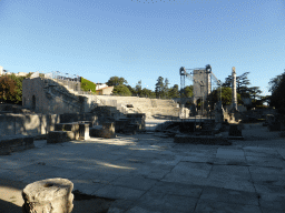 Northwest side of the Ancient Theatre of Arles, viewed from the Rue de la Calade street